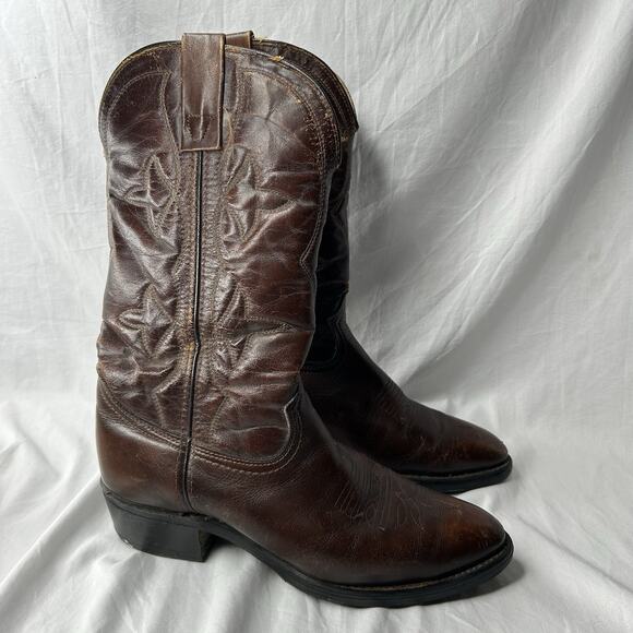 Durango Cowboy Boots Men Size 8.5 D Brown USA Made Round Toe 68251 - Picture 1 of 7